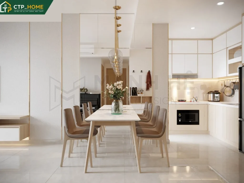 Thiết kế nội thất chung cư Emerald Celadon 62m2 hiện đại tại Tân Phú - Ảnh 2
