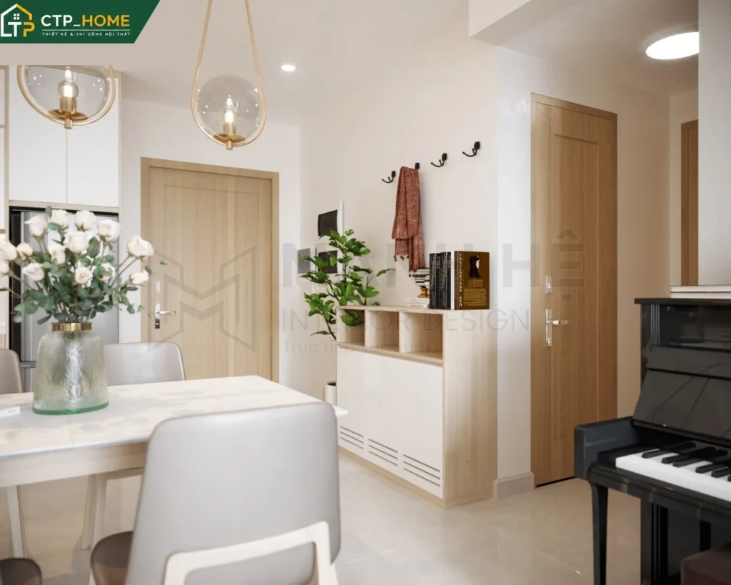 Thiết kế nội thất chung cư Emerald Celadon 62m2 hiện đại tại Tân Phú - Ảnh 3