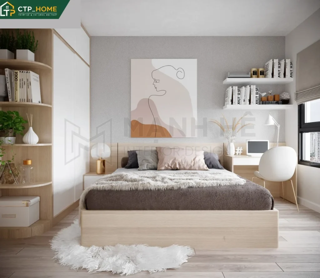 Thiết kế nội thất chung cư Emerald Celadon 62m2 hiện đại tại Tân Phú - Ảnh 5