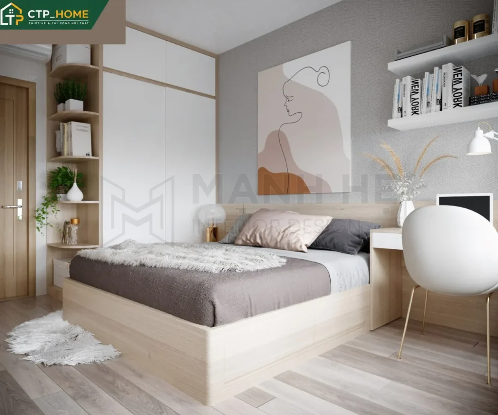 Thiết kế nội thất chung cư Emerald Celadon 62m2 hiện đại tại Tân Phú - Ảnh 6