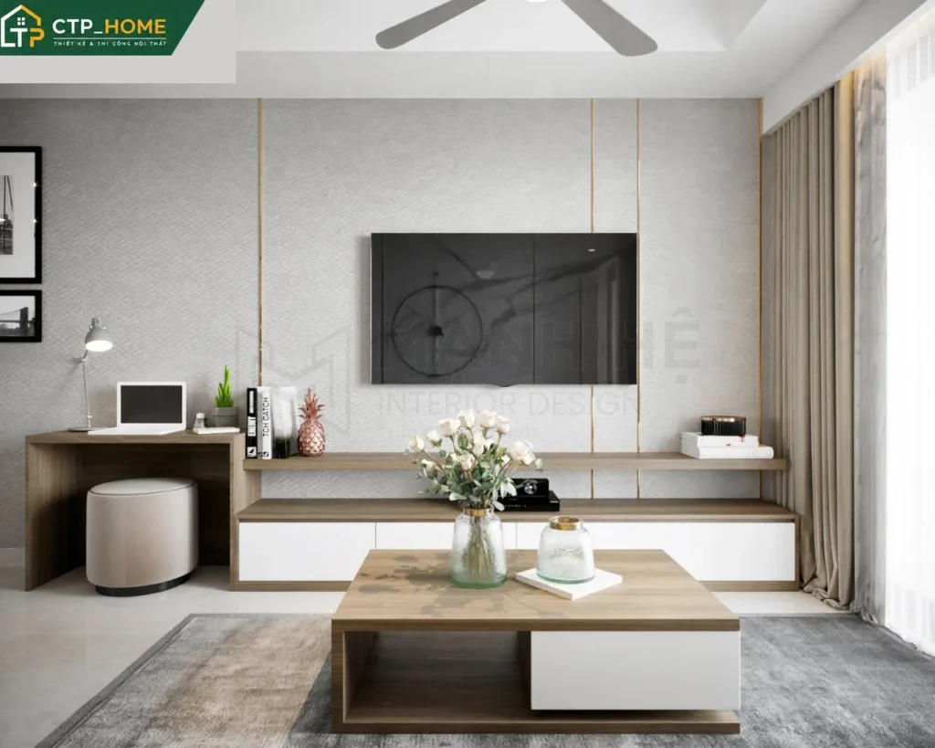 Thiết kế nội thất chung cư Melody 95m2 hiện đại cho chị Thủy – Tân Phú - Ảnh 1