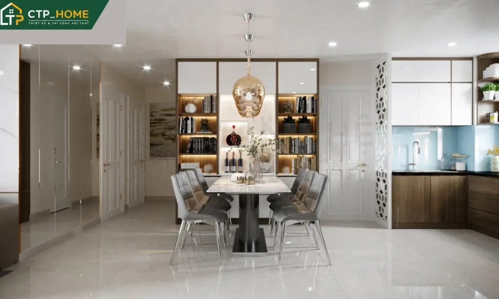 Thiết kế nội thất chung cư Melody 95m2 hiện đại cho chị Thủy – Tân Phú - Ảnh 2