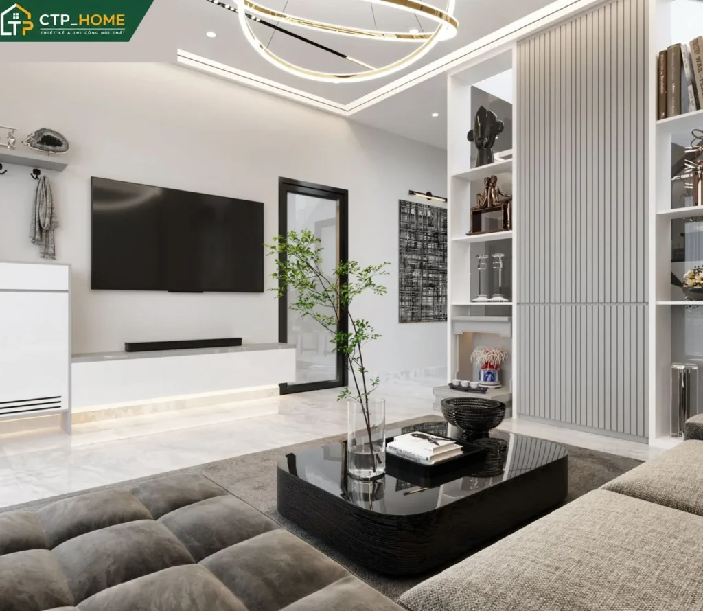 Thiết kế nội thất nhà phố Bình Dương 2 tầng hiện đại – Anh Đạt - Ảnh 1
