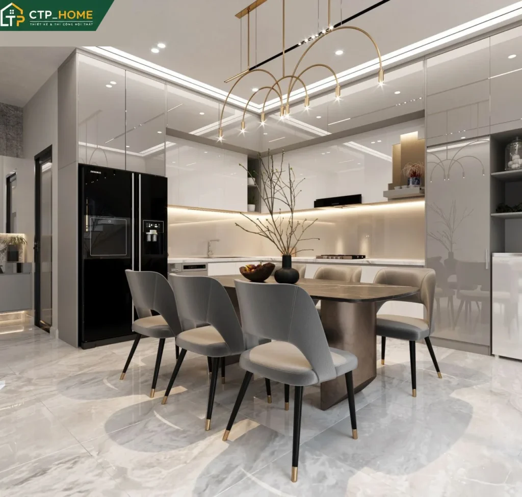 Thiết kế nội thất nhà phố Bình Dương 2 tầng hiện đại – Anh Đạt - Ảnh 2