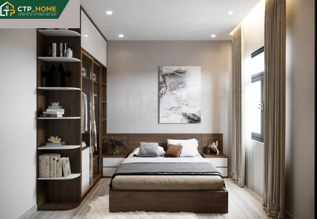 Thiết kế nội thất nhà phố Long An 265m2 – 4 phòng ngủ hiện đại - Ảnh 4