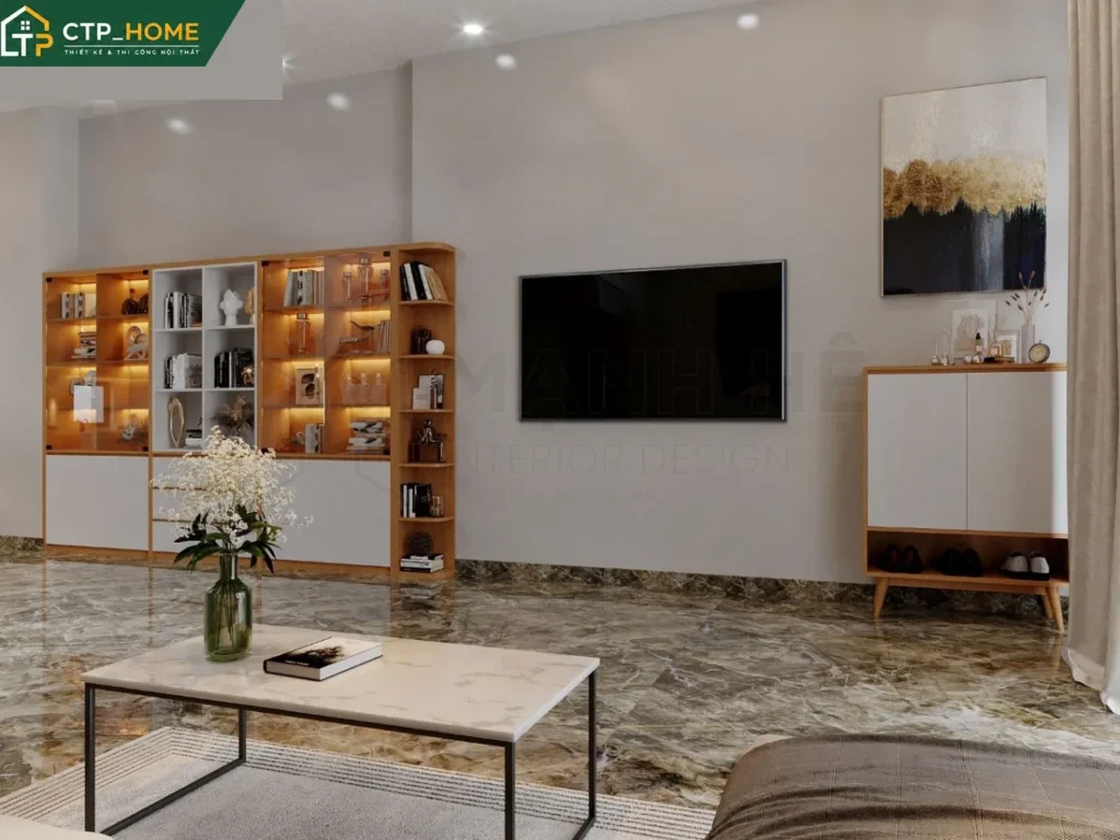 Thiết kế nội thất nhà phố 2 tầng Tân Phú 150m2 hiện đại – CTP_HOME - Ảnh 2