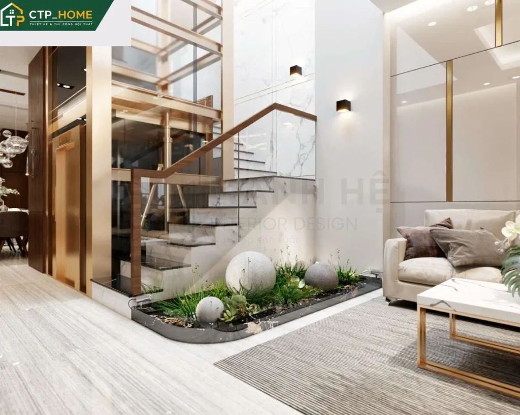 Thiết kế nội thất nhà phố Bình Định 150m2 – 4 tầng hiện đại - Ảnh 2