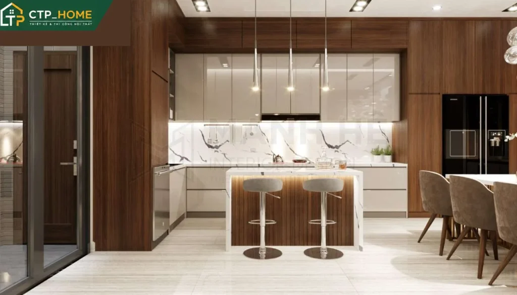 Thiết kế nội thất nhà phố Bình Định 150m2 – 4 tầng hiện đại - Ảnh 3