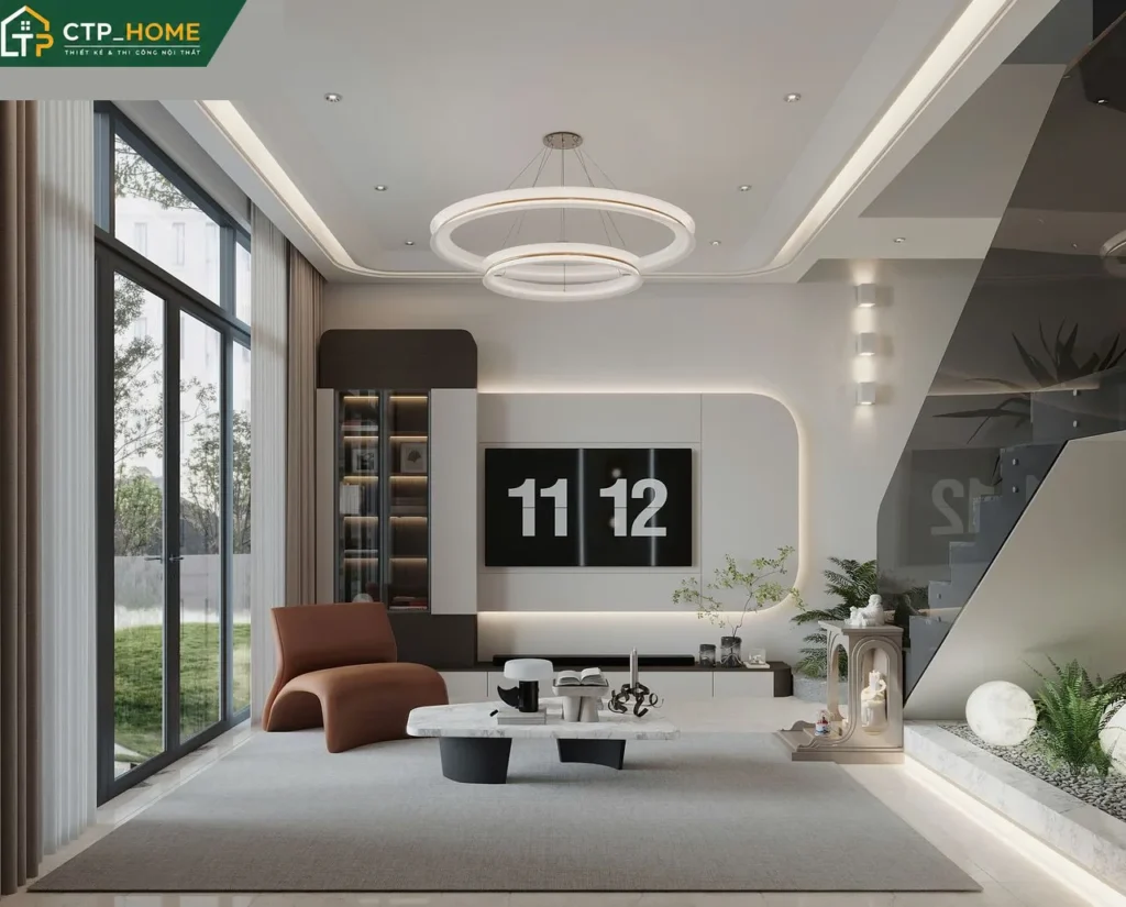 Thiết kế nội thất nhà phố Bình Dương 68m2 – Chị D, 3 tầng hiện đại - Ảnh 2