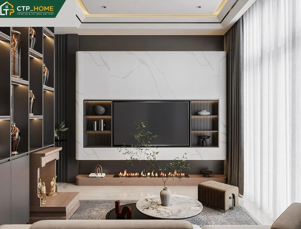 Thiết Kế Nội Thất Nhà Phố Bình Tân 3 Tầng 150m2 Hiện Đại - Ảnh 1