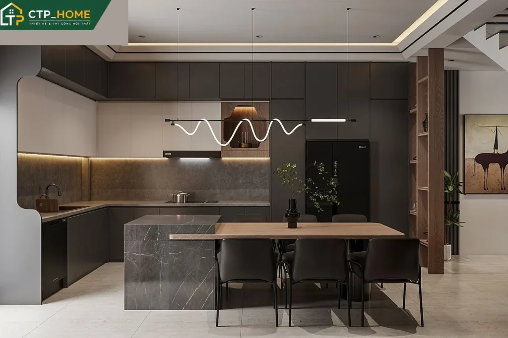 Thiết Kế Nội Thất Nhà Phố Bình Tân 3 Tầng 150m2 Hiện Đại - Ảnh 3
