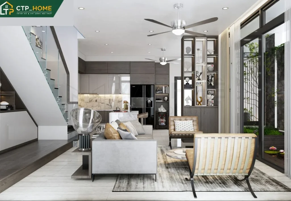 Thiết kế nội thất nhà phố Quận 3 – Chị Tiên, 3 tầng sang trọng hiện đại - Ảnh 1