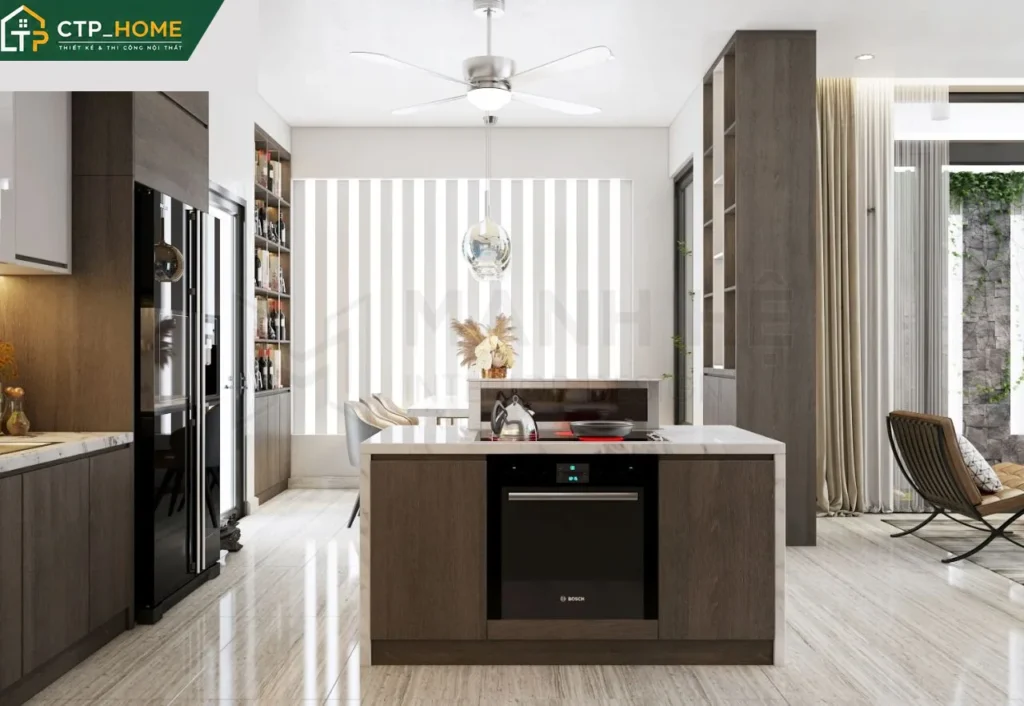Thiết kế nội thất nhà phố Quận 3 – Chị Tiên, 3 tầng sang trọng hiện đại - Ảnh 3