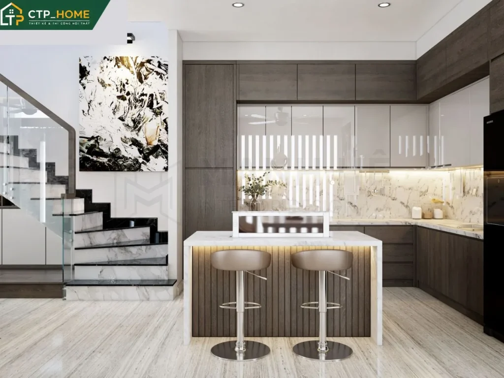 Thiết kế nội thất nhà phố Quận 3 – Chị Tiên, 3 tầng sang trọng hiện đại - Ảnh 4