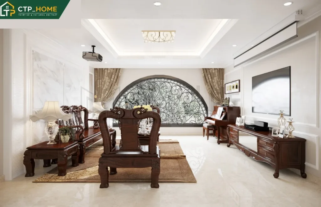 Thiết kế nội thất nhà phố gỗ tự nhiên Chú Tâm – Gò Vấp, TP.HCM - Ảnh 2