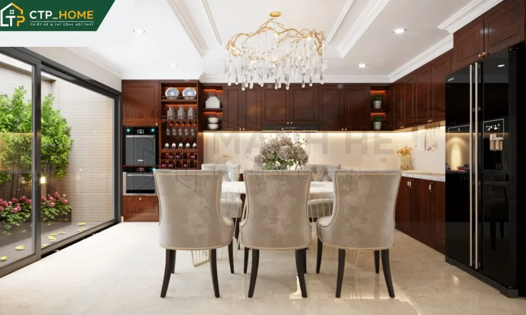 Thiết kế nội thất nhà phố gỗ tự nhiên Chú Tâm – Gò Vấp, TP.HCM - Ảnh 4