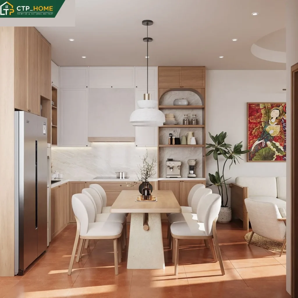 Thiết Kế Nội Thất Nhà Phố Nhà Bè Chị V 2 Tầng Hiện Đại - Ảnh 1