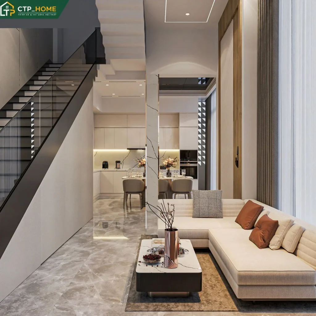 Thiết kế nội thất nhà phố Quận 12 68m2 2 tầng hiện đại – Anh D - Ảnh 2