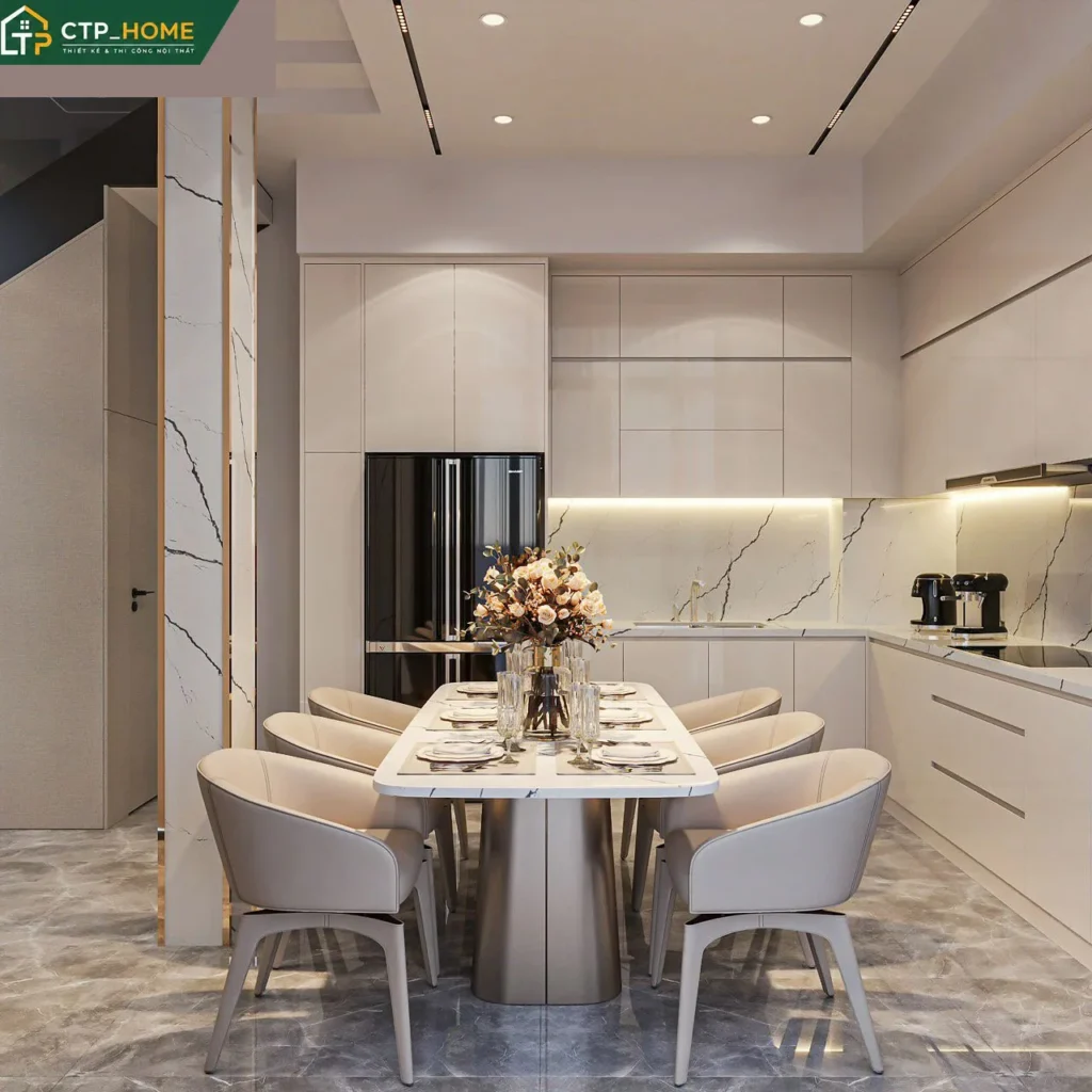 Thiết kế nội thất nhà phố Quận 12 68m2 2 tầng hiện đại – Anh D - Ảnh 3