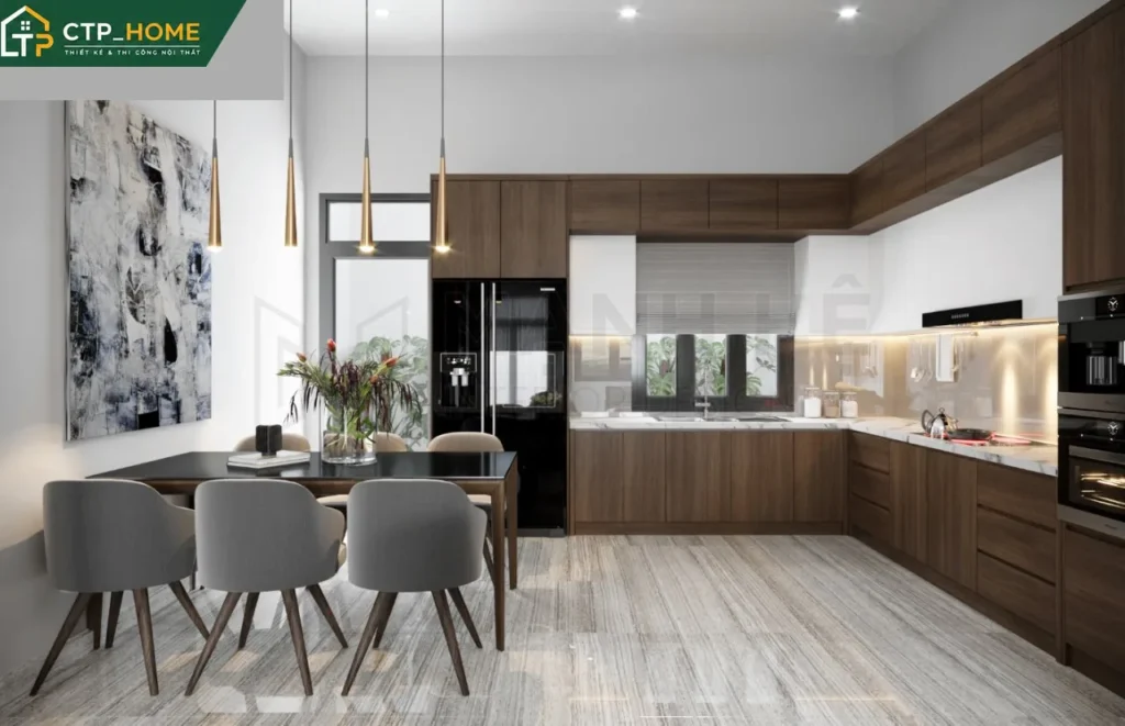 Thiết kế nội thất nhà phố Quận 9 150m2 – Chị Thủy – 3 tầng hiện đại - Ảnh 2