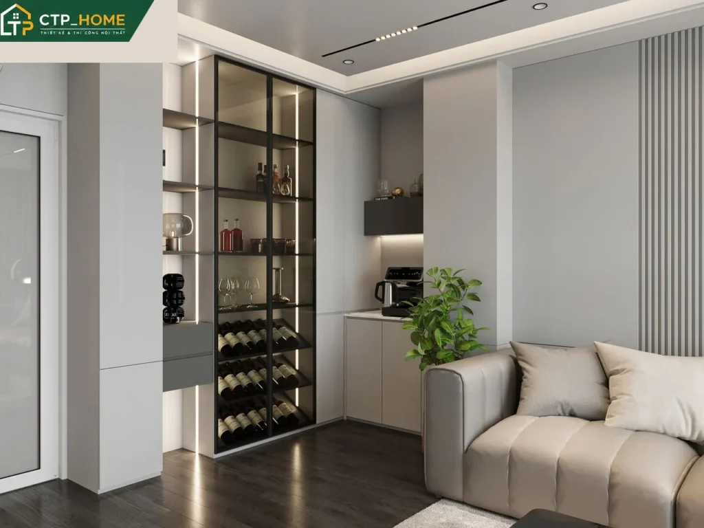 Thiết kế nội thất nhà phố Tân Bình 250m2 3 tầng hiện đại – Chị Huyền - Ảnh 2