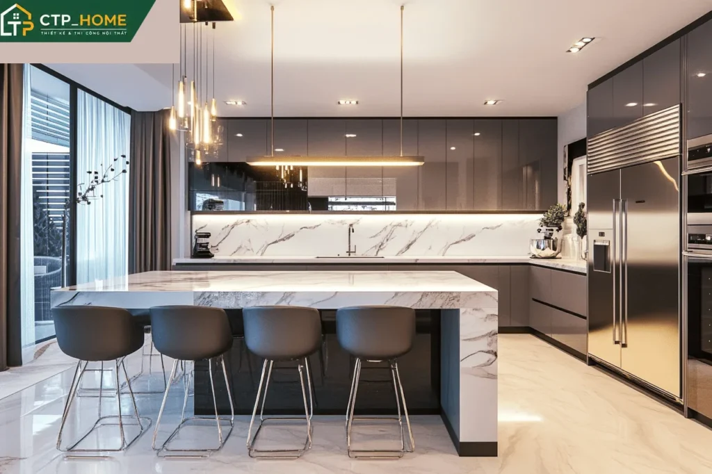 Thiết kế nội thất nhà phố Tân Bình 250m2 3 tầng hiện đại – Chị Huyền - Ảnh 7