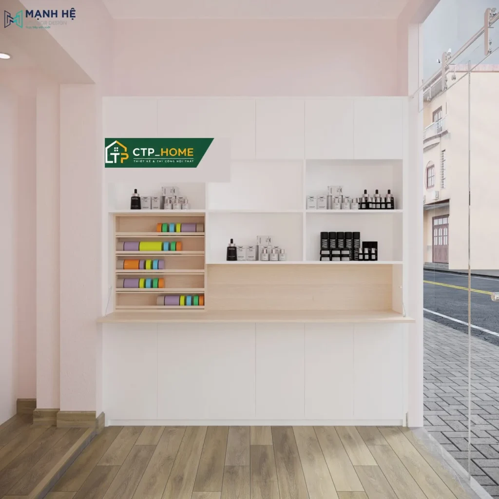 Thiết kế nội thất showroom Bình Dương Crew’s Beauty 18m2 hiện đại - Ảnh 2
