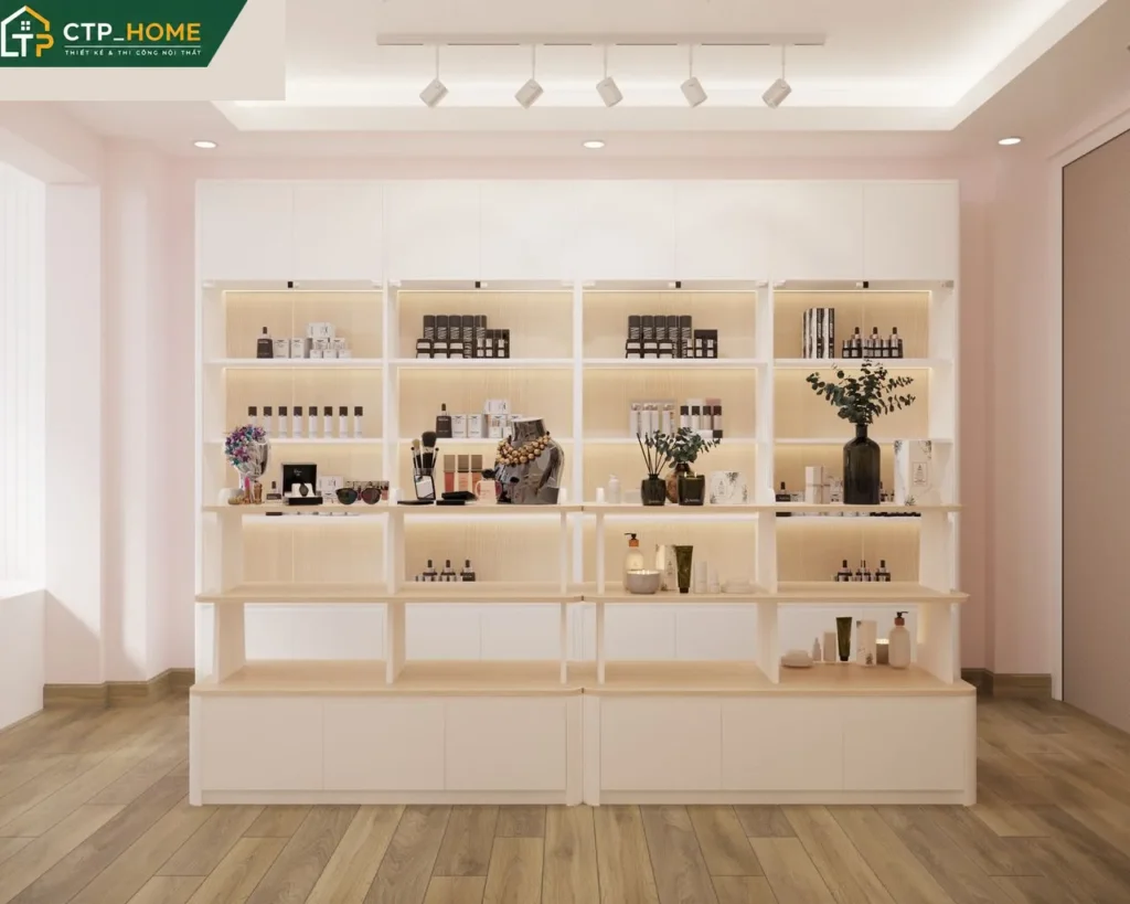 Thiết kế nội thất showroom Bình Dương Crew’s Beauty 18m2 hiện đại - Ảnh 4