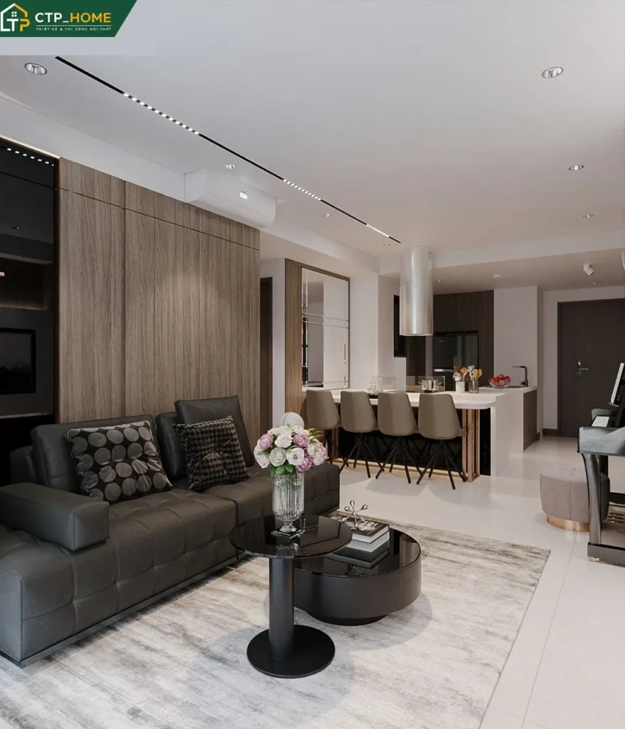 Thiết kế nội thất chung cư One Verandah 80m2 2 phòng ngủ hiện đại - Ảnh 1
