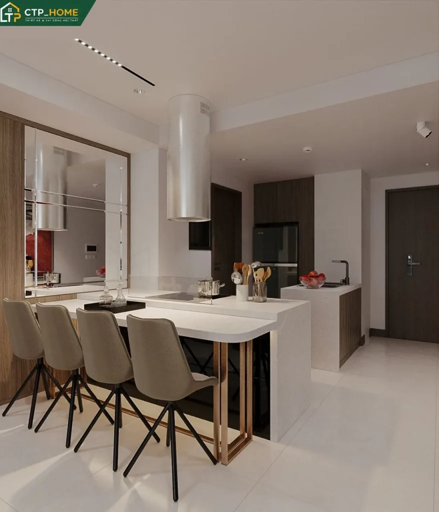 Thiết kế nội thất chung cư One Verandah 80m2 2 phòng ngủ hiện đại - Ảnh 4