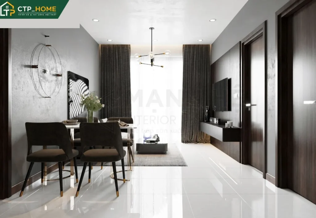 Thiết kế nội thất chung cư One Verandah 70m2 2PN hiện đại – CTP_HOME - Ảnh 2