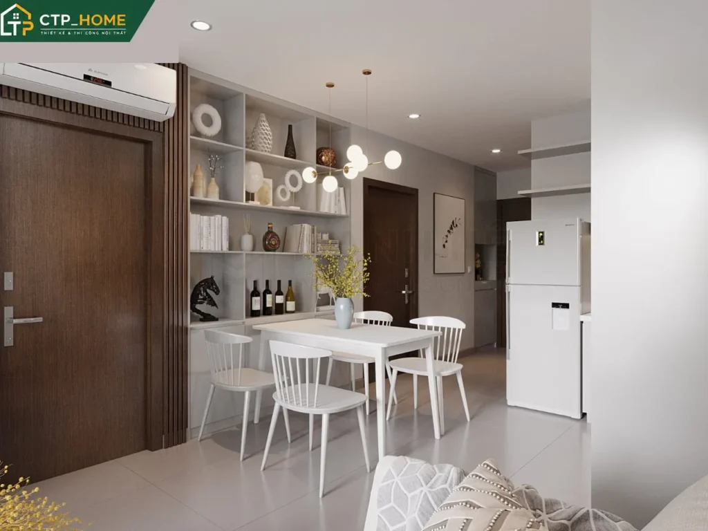 Thiết kế nội thất chung cư River Panorama 54m2 2 phòng ngủ hiện đại - Ảnh 4