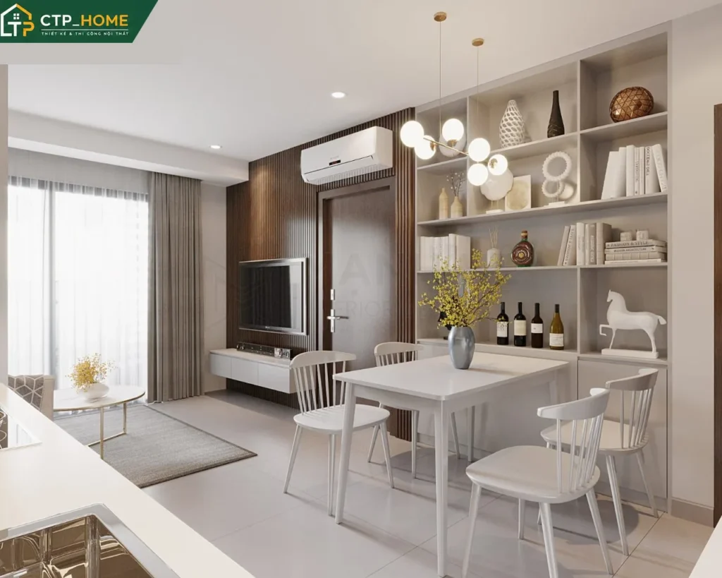 Thiết kế nội thất chung cư River Panorama 54m2 2 phòng ngủ hiện đại - Ảnh 5