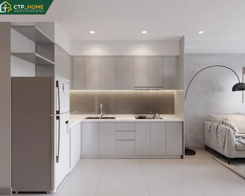 Thiết kế nội thất chung cư River Panorama 54m2 2 phòng ngủ hiện đại - Ảnh 6