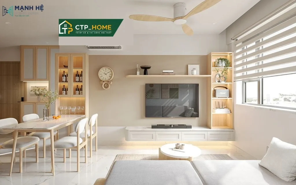 Thiết Kế Nội Thất Chung Cư Saigon Homes 76m2 3 Phòng Ngủ Đẹp - Ảnh 2