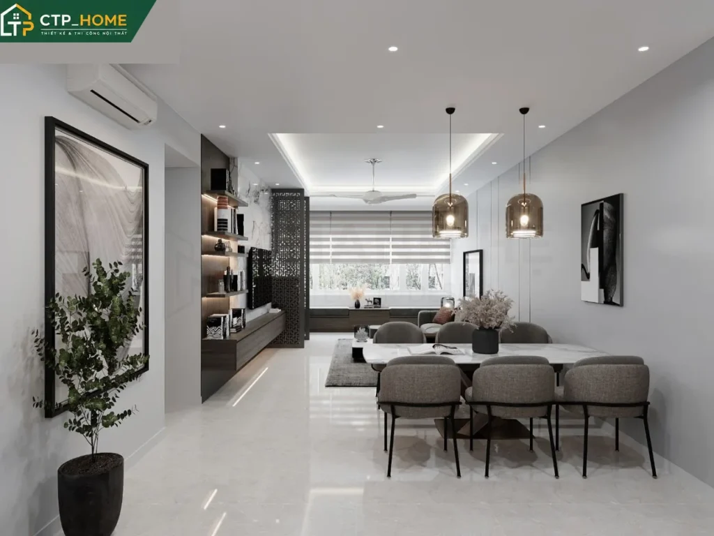 Thiết kế nội thất chung cư Saigon Pearl 115m2 hiện đại tại Quận Bình Thạnh - Ảnh 3