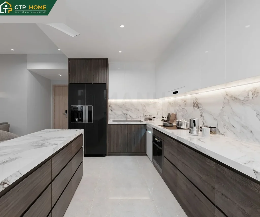 Thiết kế nội thất chung cư Saigon Pearl 115m2 hiện đại tại Quận Bình Thạnh - Ảnh 4