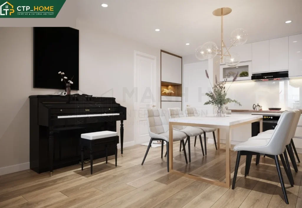 Thiết kế nội thất chung cư Screc Tower 76m2 hiện đại tại Quận 3 - Ảnh 5