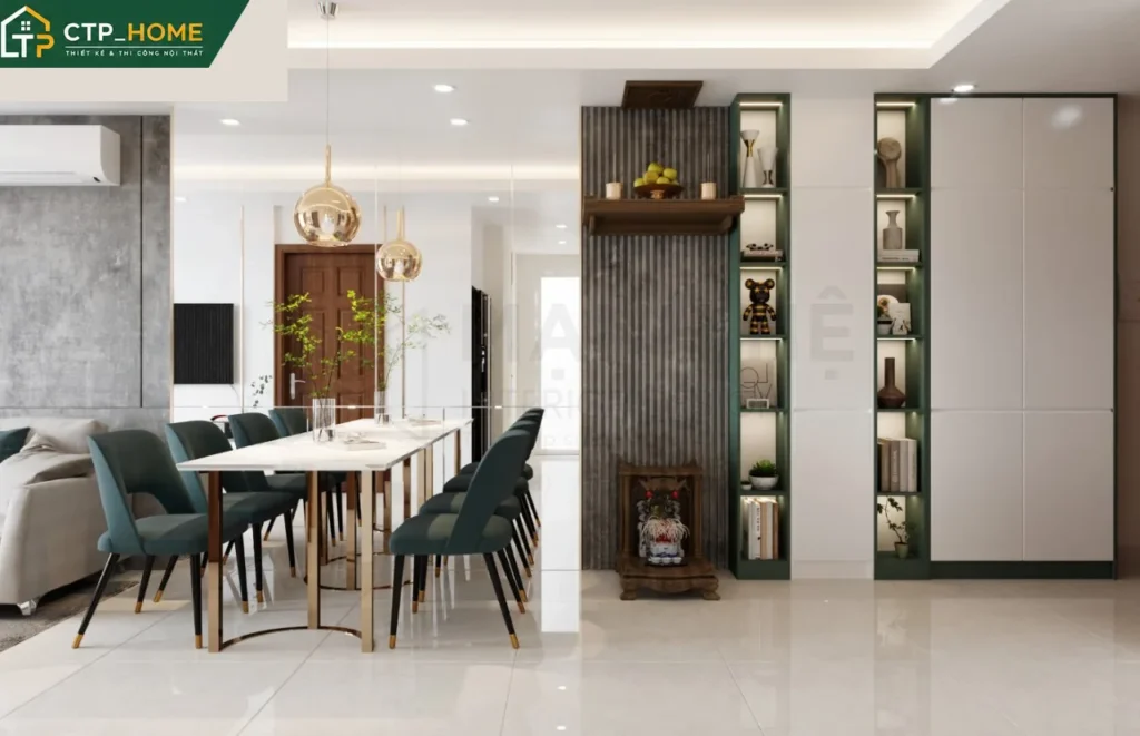 Thiết kế nội thất chung cư Sky Center 74m2 2 phòng ngủ hiện đại tại TP.HCM - Ảnh 1