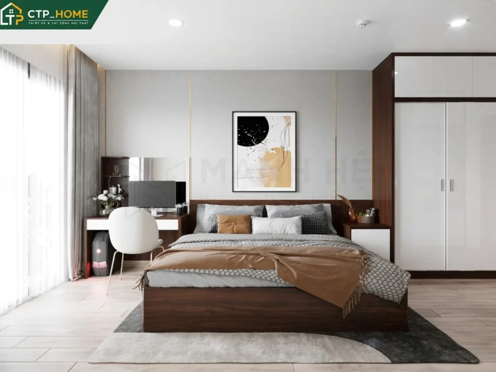 Thiết kế nội thất chung cư Sora Garden 2 – 84m2 hiện đại tinh tế - Ảnh 4