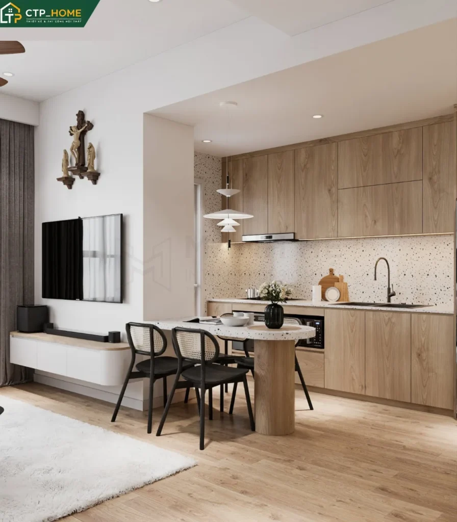 Thiết kế nội thất chung cư Sunrise Riverside 72m2 hiện đại cho anh Sinh - Ảnh 4