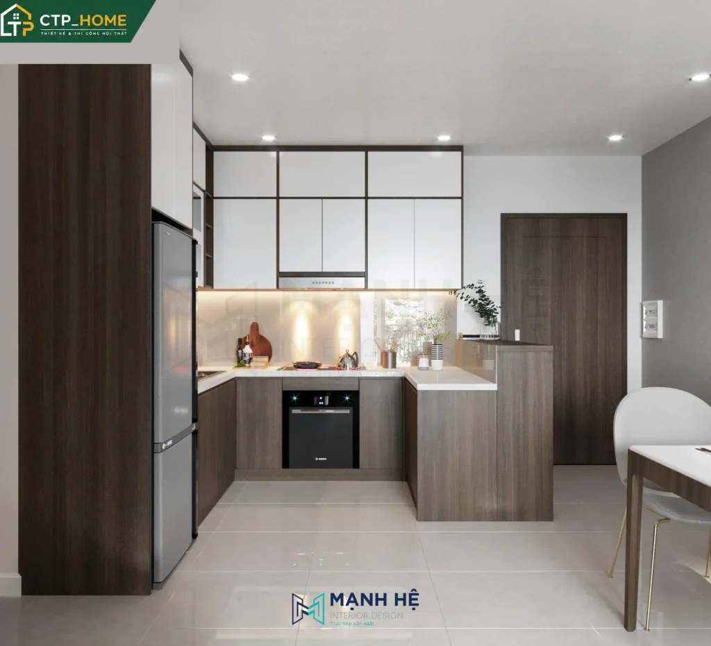 Thiết kế nội thất chung cư Sunrise Riverside 95m2 hiện đại cho chị Yến - Ảnh 2