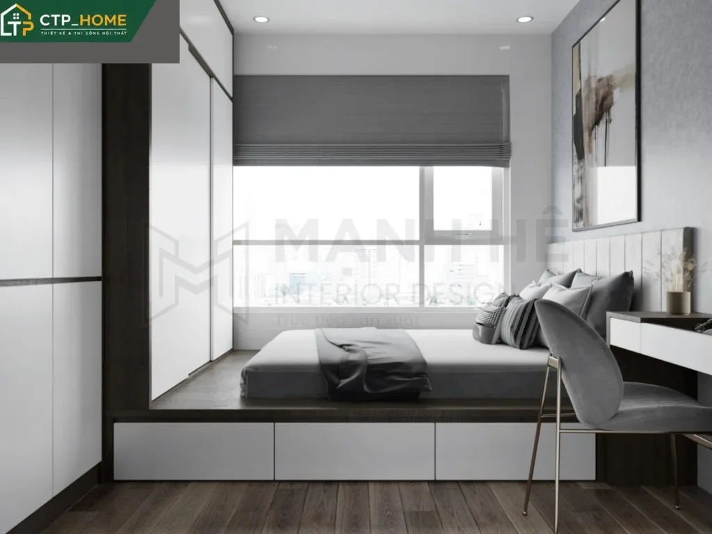 Thiết kế nội thất chung cư Sunrise Riverside 95m2 hiện đại cho chị Yến - Ảnh 3
