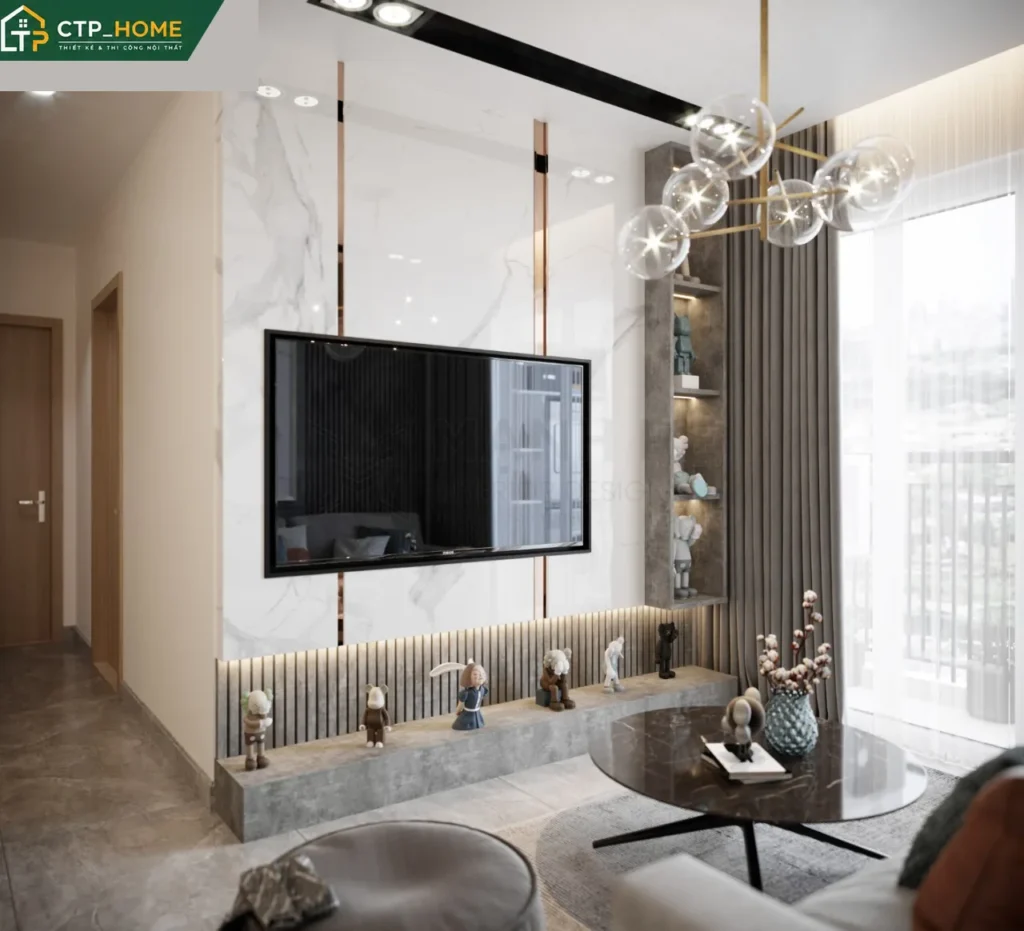 Thiết kế nội thất chung cư Sunrise Riverside 72m2 hiện đại cho anh Thiện - Ảnh 2