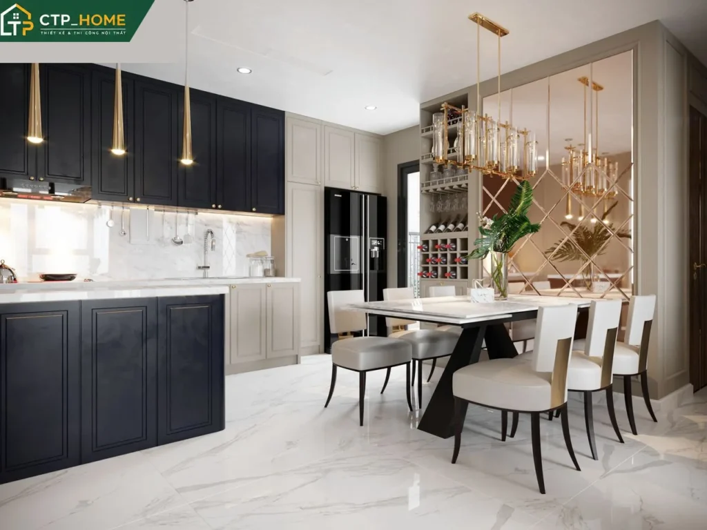 Thiết kế nội thất chung cư Sunwah Pearl 123m2 hiện đại tại Quận 2 - Ảnh 2