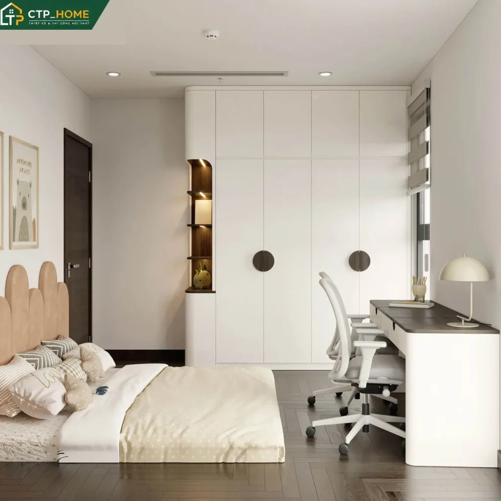 Thiết kế nội thất chung cư The Beverly 79m2 2PN hiện đại tại Quận 9 - Ảnh 9