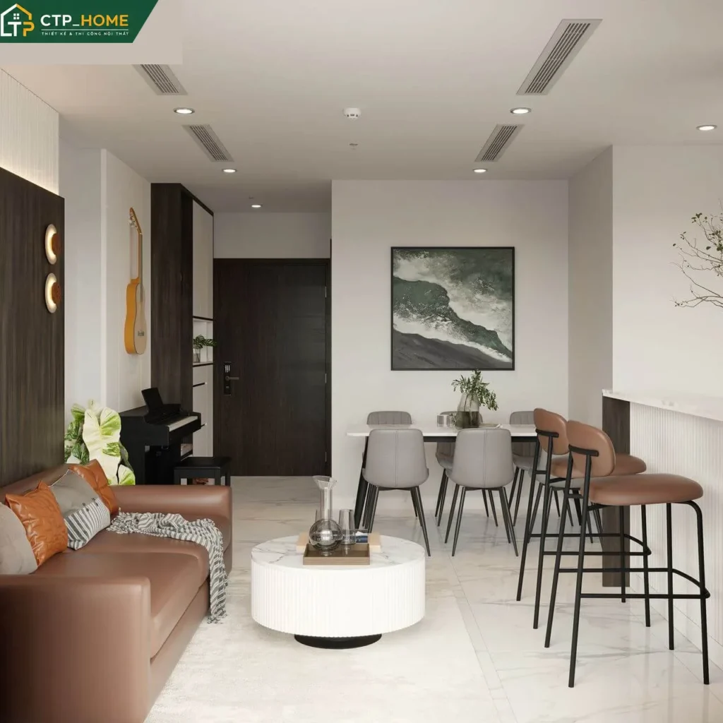 Thiết kế nội thất chung cư The Beverly 79m2 2PN hiện đại tại Quận 9 - Ảnh 1