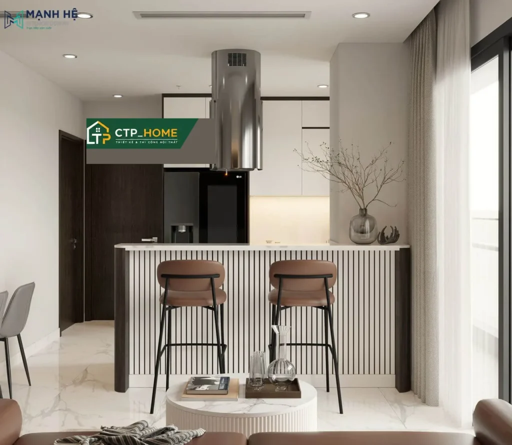 Thiết kế nội thất chung cư The Beverly 79m2 2PN hiện đại tại Quận 9 - Ảnh 3