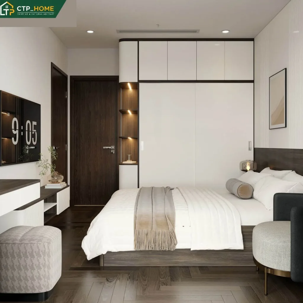 Thiết kế nội thất chung cư The Beverly 79m2 2PN hiện đại tại Quận 9 - Ảnh 7