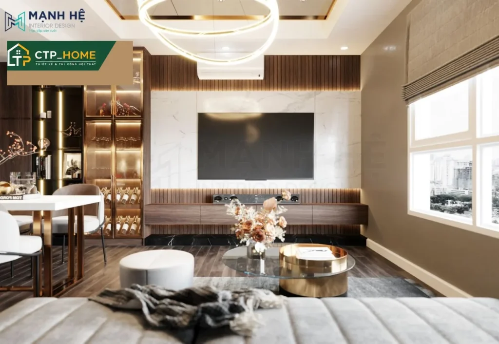 Thiết kế nội thất chung cư The Manor 2 81m2 hiện đại tại Bình Thạnh - Ảnh 1